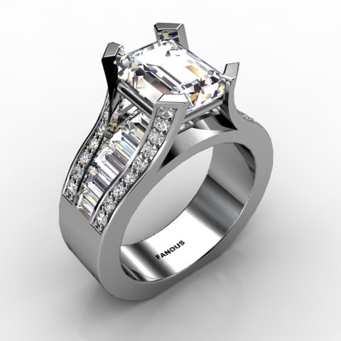 18k White Gold Engagement Ring 1.952ct - 1001949-18kw