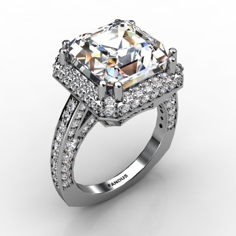 18k White Gold Engagement Ring 1.8ct - 1002120-18kw