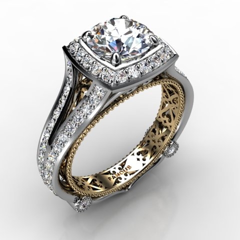 18k White Gold Engagement Ring 1.132ct - 1002901-18kw